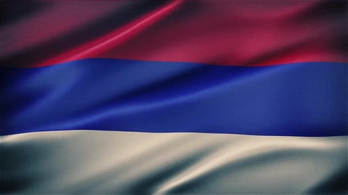 Seamless Looping Realistic Fabric Waving Flag Animation