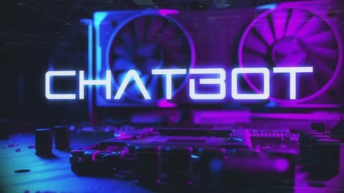 Chatbot - Futuristic Technology Motherboard Type Animation