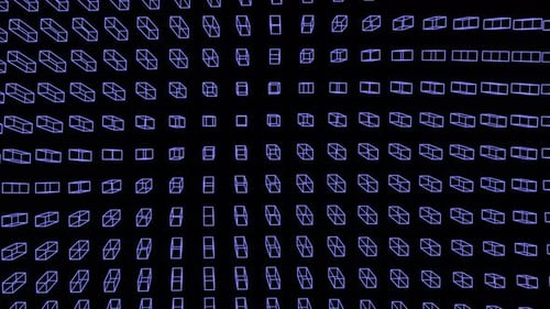 Abstract Animated Background with Geometric Boxes