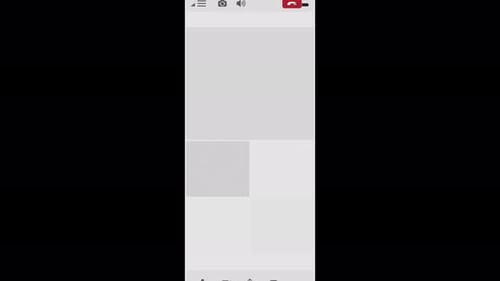 OS Sammlung: Animierter Outro-Übergang einer Gruppen-Videokonferenz, bei der die Verbindung über ein Telefon unterbrochen wird