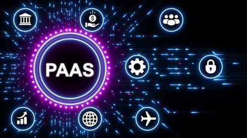 Plataforma PaaS: concepto de computación en la nube con tecnología PaaS de red digital