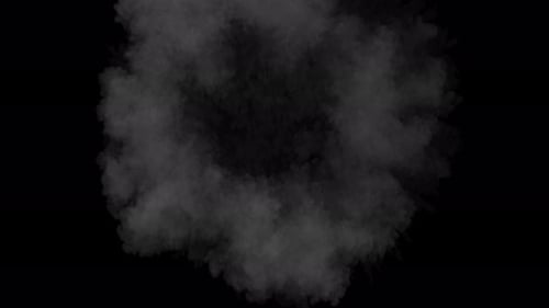 Dynamic Smoke Burst Transition Alpha Channel Reveal