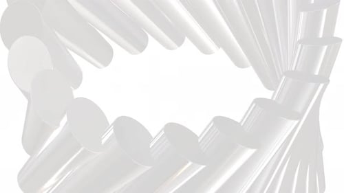 Modern Abstract Rotating Cylinders Loop Frame Reveal