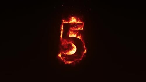 Brennender Countdown