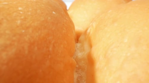 Extreme Close Up of Golden Brown Dinner Rolls