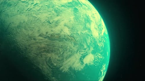 space view of Europe, realistic planet Earth rotation in cosmos