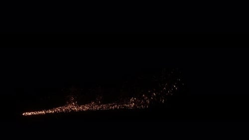 Golden Glitter Particle Trail Element