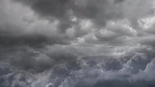The motion of lightning over dark clouds