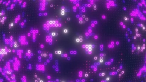 Neon Digital Grid Looping Background Animation