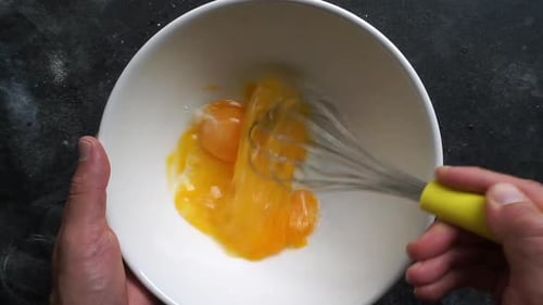 Whisking Eggs Bowl