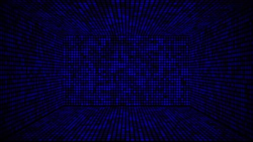 Room with Flashing Square Light