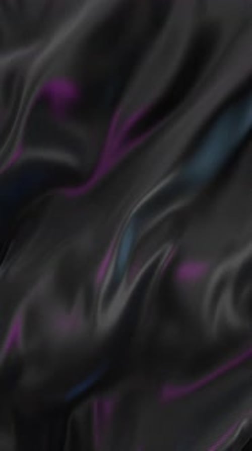Abstract Dark Fabric Simulation with Iridescent Wavy Motion Loop
