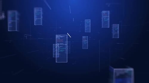 Futuristic Digital Code Data Abstract Technology Background
