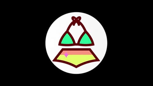 Rotating 3D Bikini Swimsuit Icon Animation