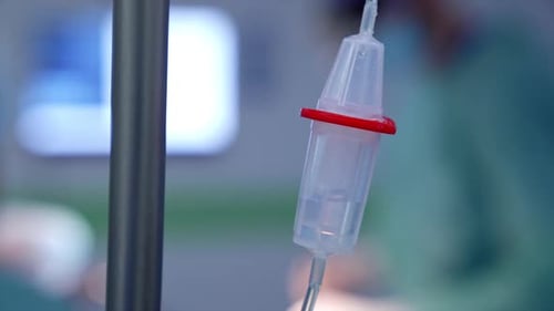 IV Drip Bag in Hospital Setting