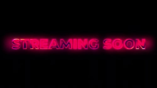 Neon Streaming Soon Text Reveal Title Animation
