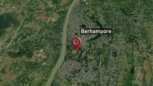 Berhampore City Map Zoom (India) from Space to Earth