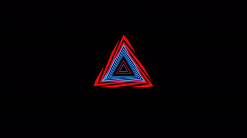 Roter und blauer gebogener Dreieckshintergrund Vj Loop In 4K