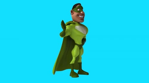 Fun 3D cartoon superhero (with alpha channel included)