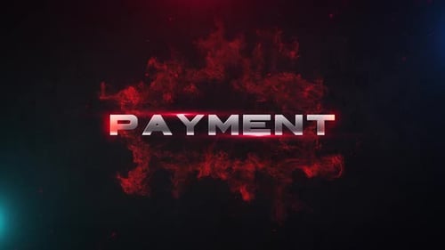 Futuristic Payment Text Reveal with Glowing Metallic Effect