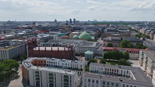 Aerial view of mitte district in Berlin , Germany
