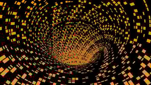 Tube Running Through The Tunnel Vj Loop Or Data Tunnel Orange Version 4K 50 Fps