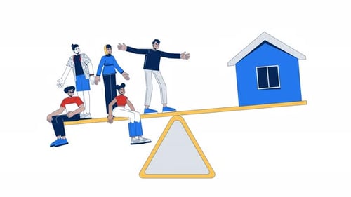 Illustrated Concept of Homeownership and Financial Balance