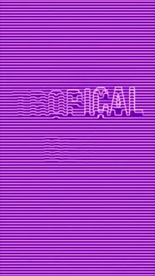 Tropical Beat Neon Loop With Pink Contour Typography on Purple
