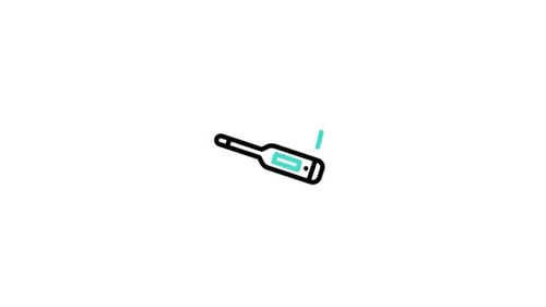 Flat Design Animated Digital Thermometer Icon