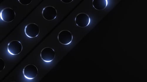 Abstract glowing circles on dark background
