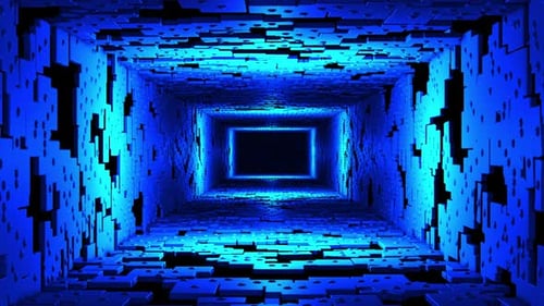 Fond de tunnel Blue Cubics