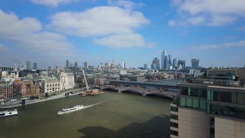 Majestic London Skyline Panorama Featuring St Pauls and Modern Skyscrapers
