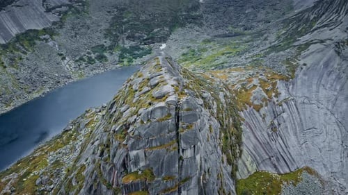 Aerial View of a Mountain Range