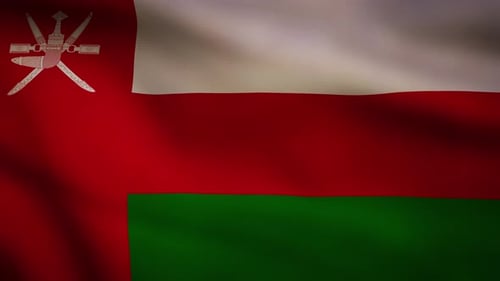 Realistic Oman Flag Waving Seamless Loop
