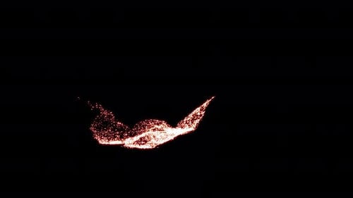 Golden Shimmering Particles Fluid Transition Effect