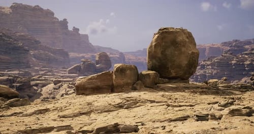 Rock Formations Under a Clear Sky in a Desert Landscape During Daylight