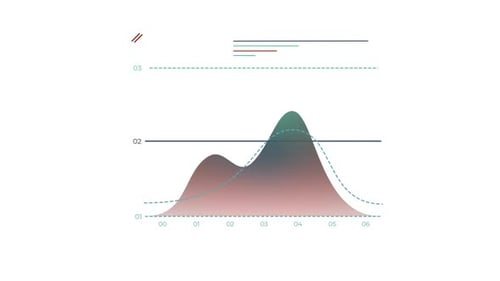 Animated Business Infographic Element Simple Area Chart