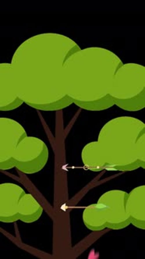 Arrow Hit A Tree Vertical Alpha Channel