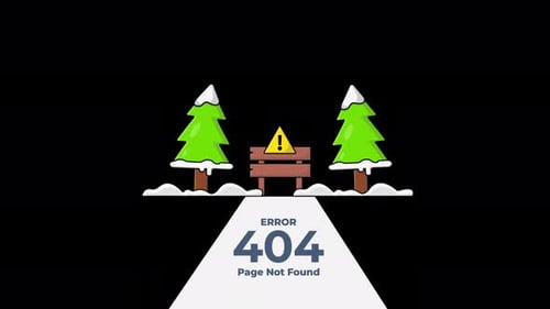 Flat Design Winter Error 404 Page Not Found Illustration