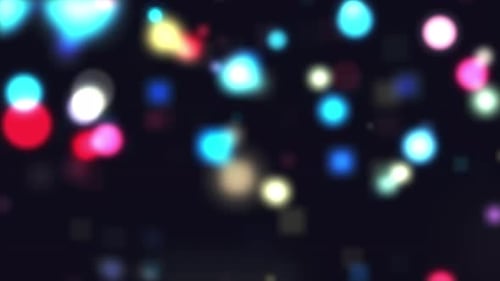 Abstract Floating Bokeh Lights Particles Background Loop