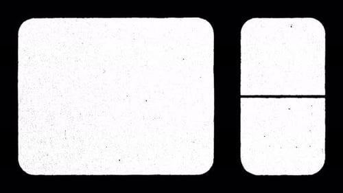 Collage Collection: Vintage screen effect in a unique layout of two rectangles in a loop