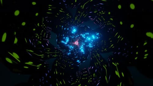 Hypnotic Neon Hues Create a Seamless Psychedelic VJ Loop