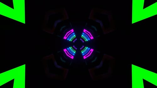 Multicolor Neon Direction Arrows Background Vj Loop In 4K