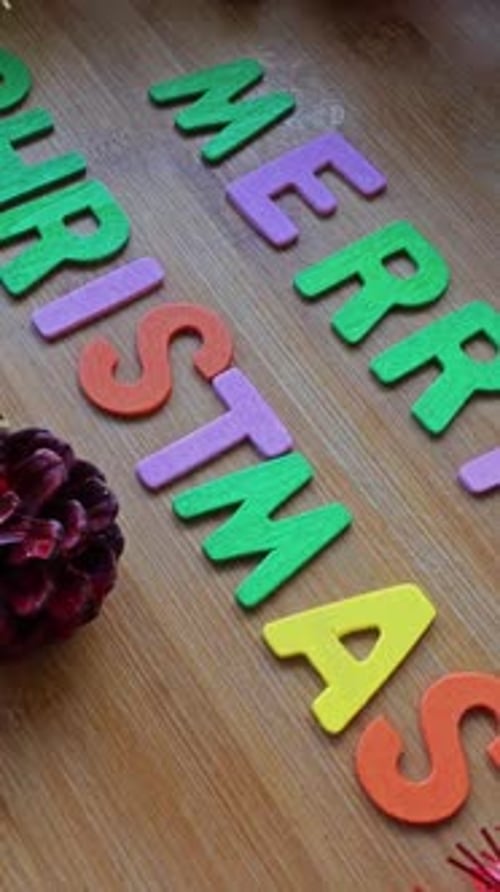 Vertical Video of Merry Christmas Background