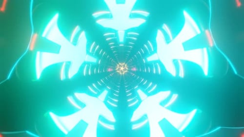 Boucle VJ kaléidoscopique avec imagerie hypnotique et colorée