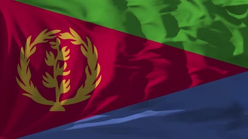 Waving Eritrea National Flag Background Animation