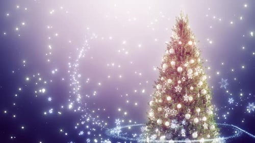 Christmas Tree and Snow Fall Loop
