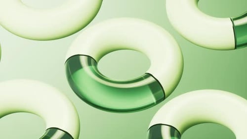 Abstract torus shape glass geometry