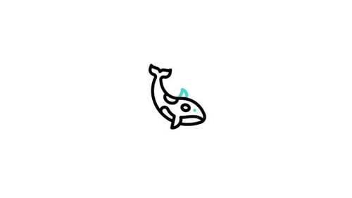 Animiertes Orca-Symbol
