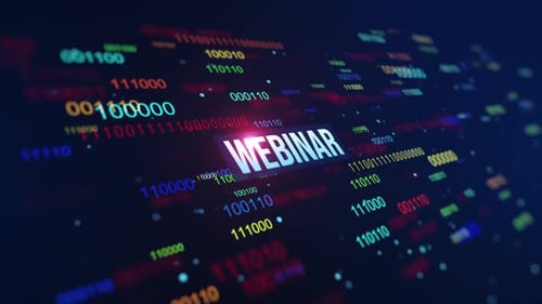 Webinar Digital Binary Code Background